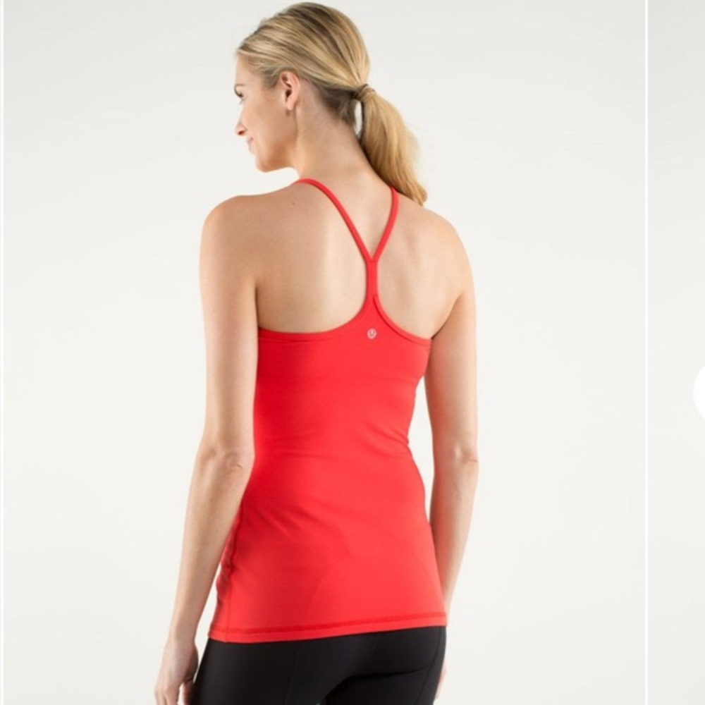 Lululemon Athletics Power of the Y Tank Top red